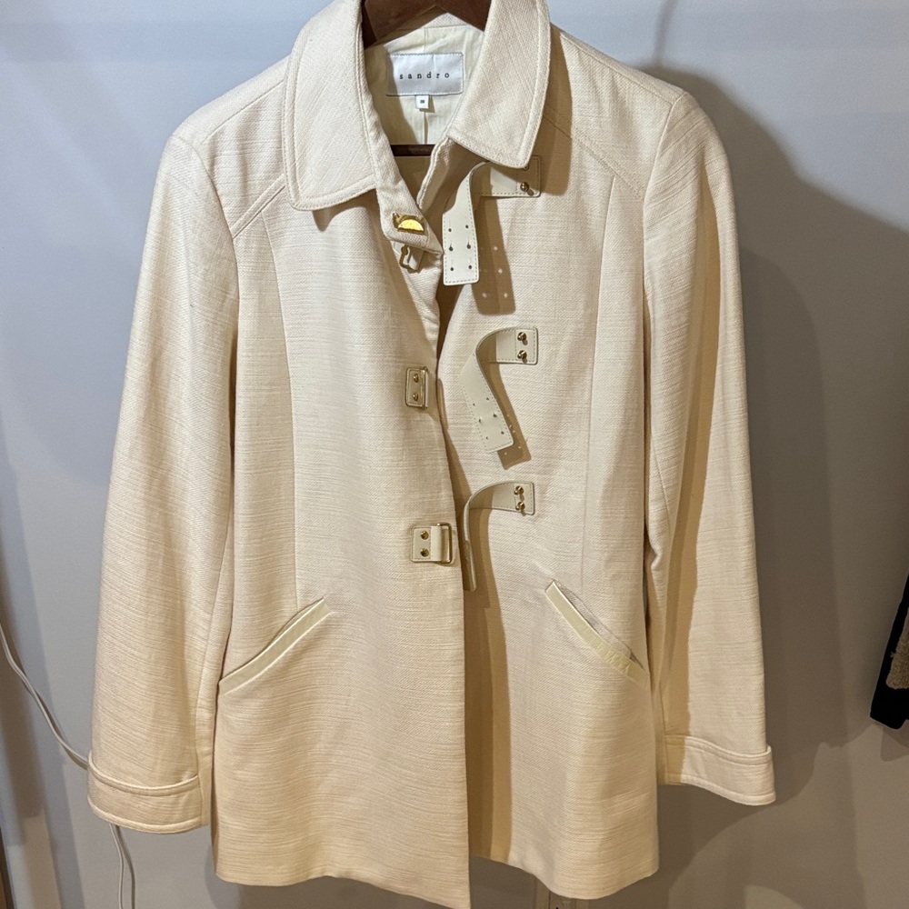 Sandro Cream Trench Coat